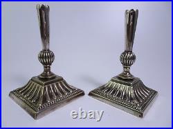 Mappin & Webb Triple Deposit Princes Plate W10848 Candlestick Holder Pair