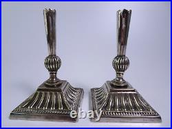 Mappin & Webb Triple Deposit Princes Plate W10848 Candlestick Holder Pair