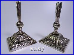 Mappin & Webb Triple Deposit Princes Plate W10848 Candlestick Holder Pair