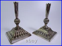 Mappin & Webb Triple Deposit Princes Plate W10848 Candlestick Holder Pair