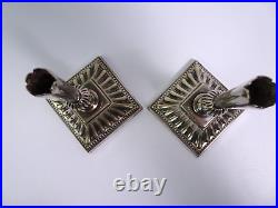 Mappin & Webb Triple Deposit Princes Plate W10848 Candlestick Holder Pair