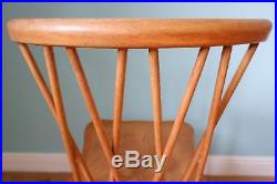 Mid century vintage retro Ercol blonde / elm candlestick dining chairs x 2