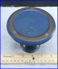 NICE Vintage Marblehead Art Pottery Blue Candlestick Candleholder