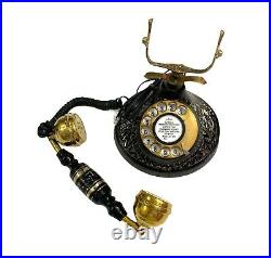 Nautical Beautiful Vintage Antique Solid Brass Rotary Dial Working Telephone