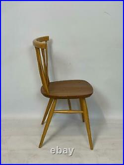 ONE Ercol Windsor 376 Candlestick Dining Chair 1960s Vintage Retro Blond Elm
