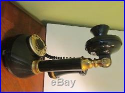 Old Vintage Candlestick Phone-Black and Gold Tone Western Electric Phone