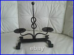 Old candle Wrought iron hand handmade Gothic candlestick Michel ZADOUNAISKY