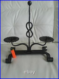 Old candle Wrought iron hand handmade Gothic candlestick Michel ZADOUNAISKY