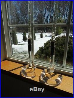 PAIR Vintage Mid Century LUCITE Double Candlestick Candle Holder Dorothy Thorpe
