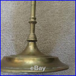 PAIR of Antique or vintage brass candle holder candlestick. 19 tall, 5.5 base