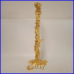 POLS POTTEN Gold-Tone Metal Drip Candlestick Holder Size XXL RRP165 NEW