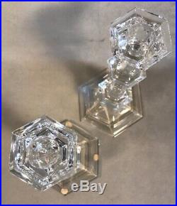 PV04259 Vintage Clear Baccarat Crystal VERSAILLES Candle Stick Pair- 9