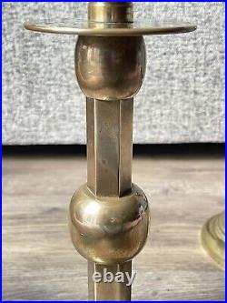 Pair Antique Vintage Brass Candlesticks Very Heavy 6KG Weight