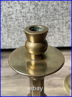 Pair Antique Vintage Brass Candlesticks Very Heavy 6KG Weight