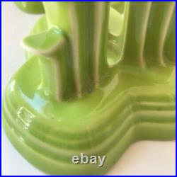 Pair Fiestaware Chartreuse Green PYRAMID TRIPOD Candle Holder Candlestick