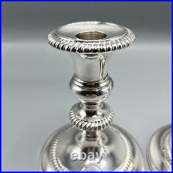 Pair Harrods Vintage Silver Plated Candlesticks Candle Holders English on Copper