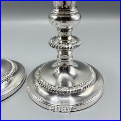 Pair Harrods Vintage Silver Plated Candlesticks Candle Holders English on Copper