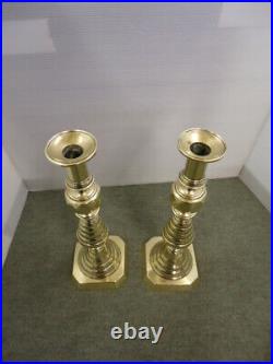 Pair Of Extra Large Vintage Brass Candle Sticks