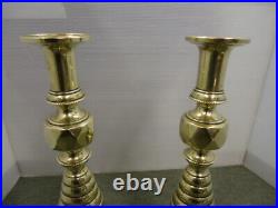 Pair Of Extra Large Vintage Brass Candle Sticks