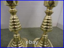 Pair Of Extra Large Vintage Brass Candle Sticks