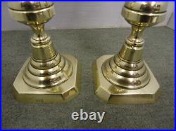 Pair Of Extra Large Vintage Brass Candle Sticks