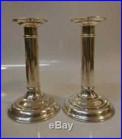 Pair Of R. Wallace & Sons Weighted Sterling Silver Candle Sticks Model 333