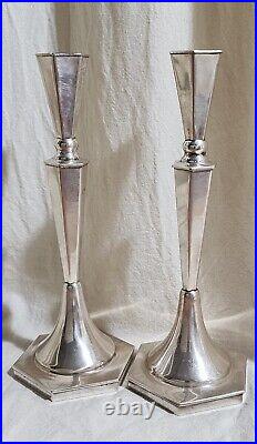 Pair Of Sterling Silver Israely Vintage Candlestick 925 Made By CAPRI 288 Gr