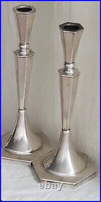 Pair Of Sterling Silver Israely Vintage Candlestick 925 Made By CAPRI 288 Gr