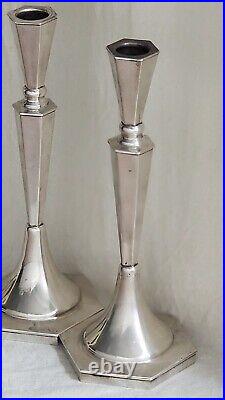 Pair Of Sterling Silver Israely Vintage Candlestick 925 Made By CAPRI 288 Gr