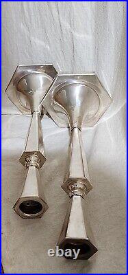 Pair Of Sterling Silver Israely Vintage Candlestick 925 Made By CAPRI 288 Gr