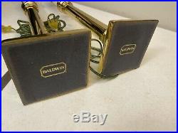 Pair Of Vintage Baldwin Brass Candlesticks Table Buffet Lamps 27 3 Way