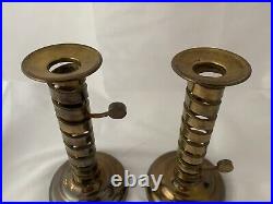 Pair Of Vintage LAURENCE BUTLER Copper & Brass Cellar Rat Tail Candlesticks RARE