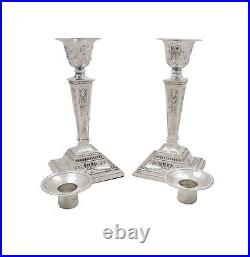 Pair Of Vintage Sterling Silver 8 Candlesticks 1972