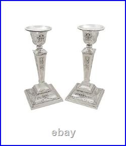 Pair Of Vintage Sterling Silver 8 Candlesticks 1972