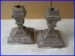Pair Of Vintage Sterling Silver Candlesticks Made In England