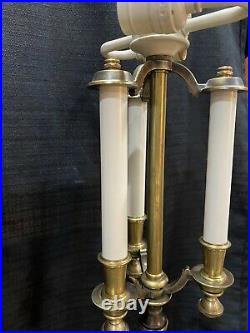 Pair Of Vintage Stiffel Brass French Bouillotte Candlestick 3-Way Table Lamps
