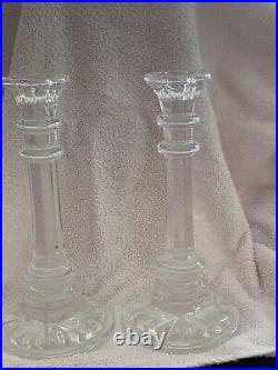 Pair Of Waterford Crystal Kinsley Candlestick Holders, 10 Inches Tall, Ireland