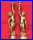 Pair-VTG-Gilt-Bronze-Torch-Cherub-Putti-Figurine-Candle-Holders-Mantle-Statues-01-inru