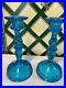 Pair-Vintage-Fostoria-Azure-Blue-Candle-Sticks-9-tall-Perfect-Condition-01-axhy
