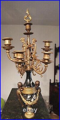 Pair Vintage Imperial Brevettato Italian Brass Candleholders