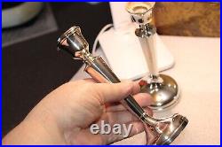 Pair Vintage Sterling Silver Candlesticks Charles Green Birmingham 1951