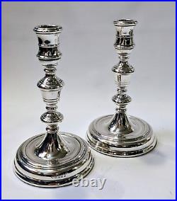 Pair Vintage Sterling Silver Filled Candlesticks c1977 -OBA366