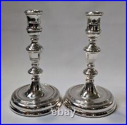 Pair Vintage Sterling Silver Filled Candlesticks c1977 -OBA366