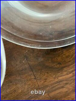 Pair Vintage Steuben Teardrop Art Glass Candlesticks 10 1/2 In
