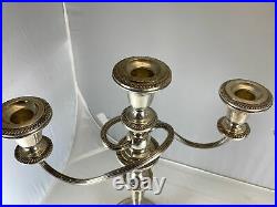 Pair of 15 Vintage Hamilton Sterling Silver Weighted Candlesticks Lot