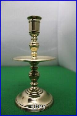 Pair of 17th Century Style Dutch Colonial Brass Candlesticks