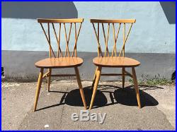 Pair of 1970s Ercol Chiltern/Candlestick Dining Chairs Vintage/Retro/Mid Century