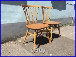 Pair of 1970s Ercol Chiltern/Candlestick Dining Chairs Vintage/Retro/Mid Century