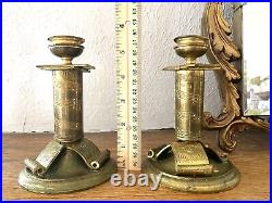 Pair of Candle Holders Music Composers Sheet Music Beethoven Mozart & More
