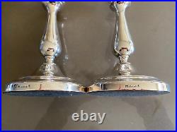 Pair of Christofle Silver Plated Candlesticks ALBI Art Deco